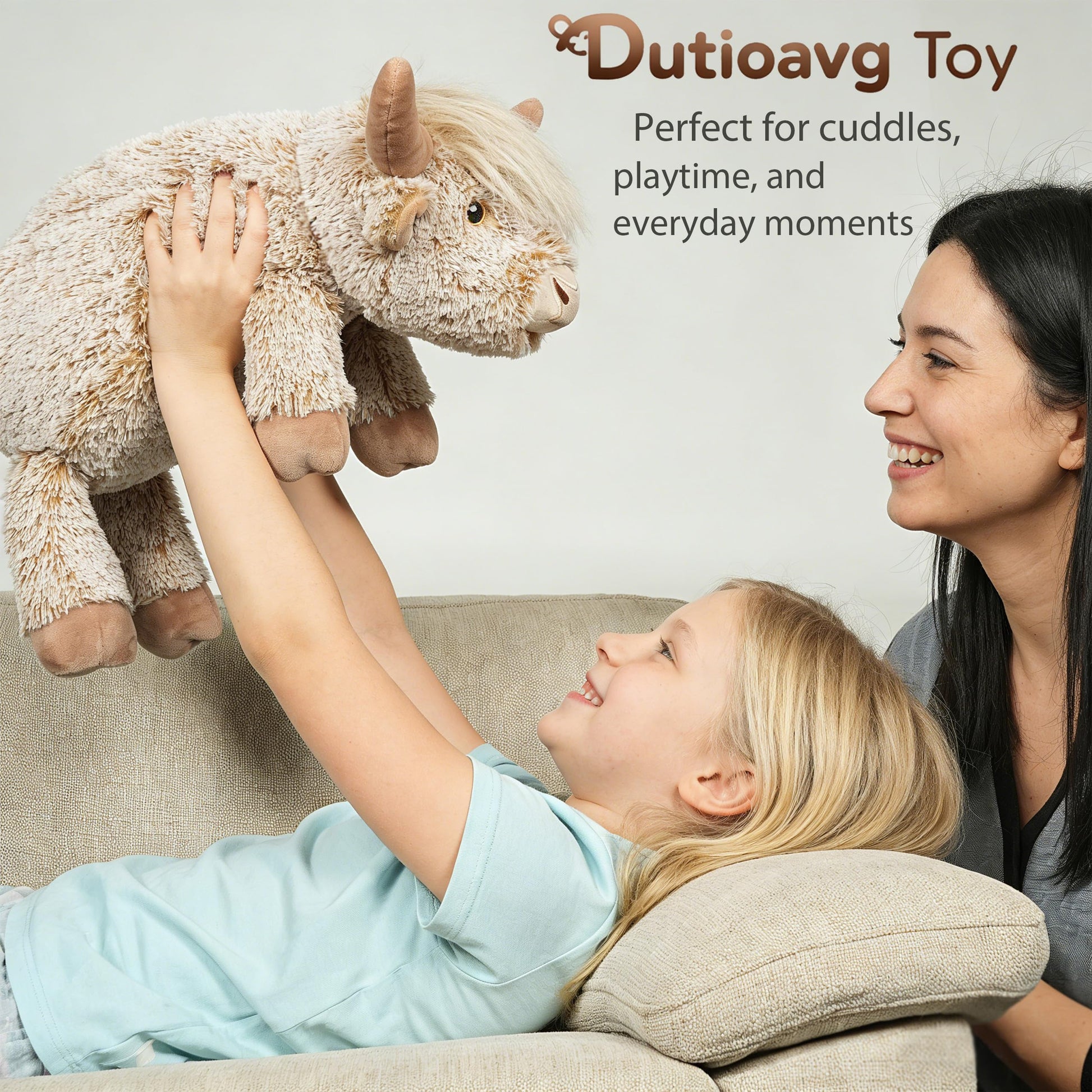 Dutioavg 3.5Lbs Weighted Stuffed Animals Microwave Highland Cow Plush with Removable Heating Pad?23" Unscented Heatable & Coolable Highland Cow Cute