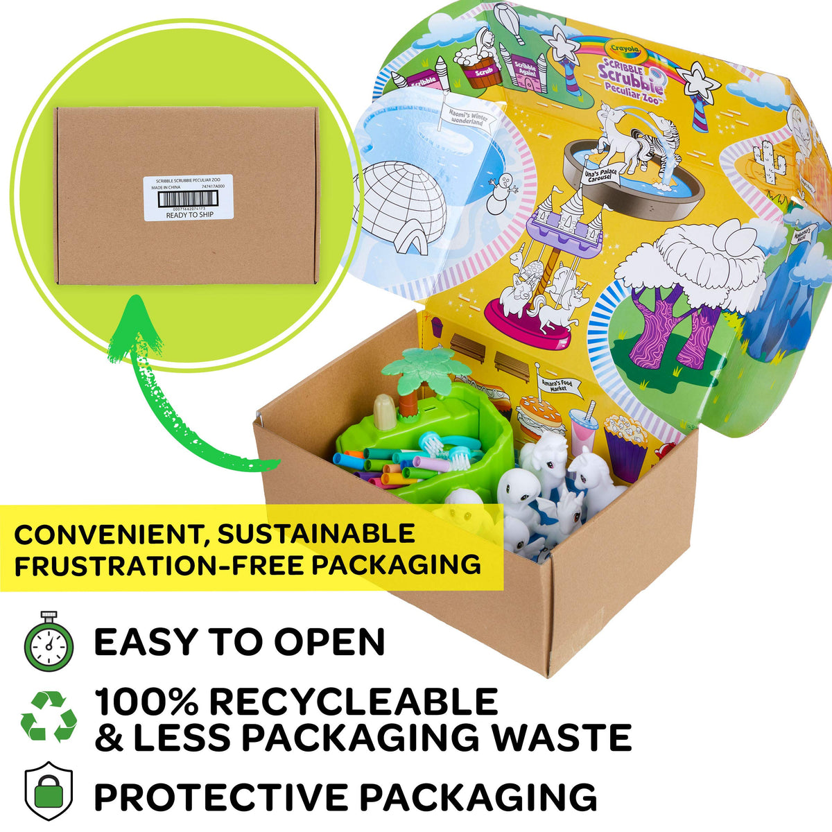 Crayola Scribble Scrubbie Peculiar Zoo, Amazon Exclusive, Kids Toy, Gift for Kids, Ages 3, 4, 5, 6