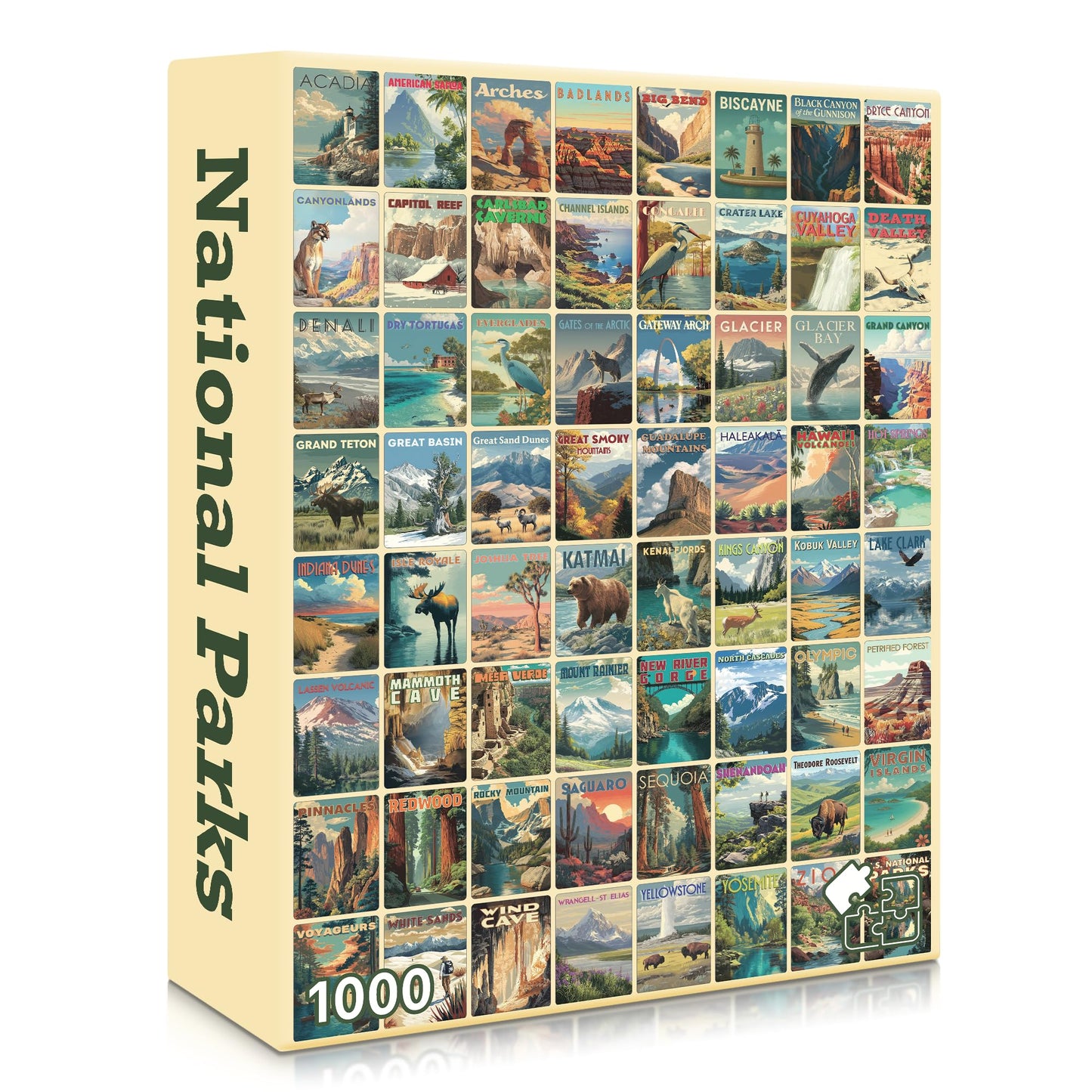 National Parks (#9) - 1000 Piece Jigsaw Puzzle for Adults | Premium European Blue Board | Satin Low-Glare Finish | Ribbon Cut | Bonus Poster |