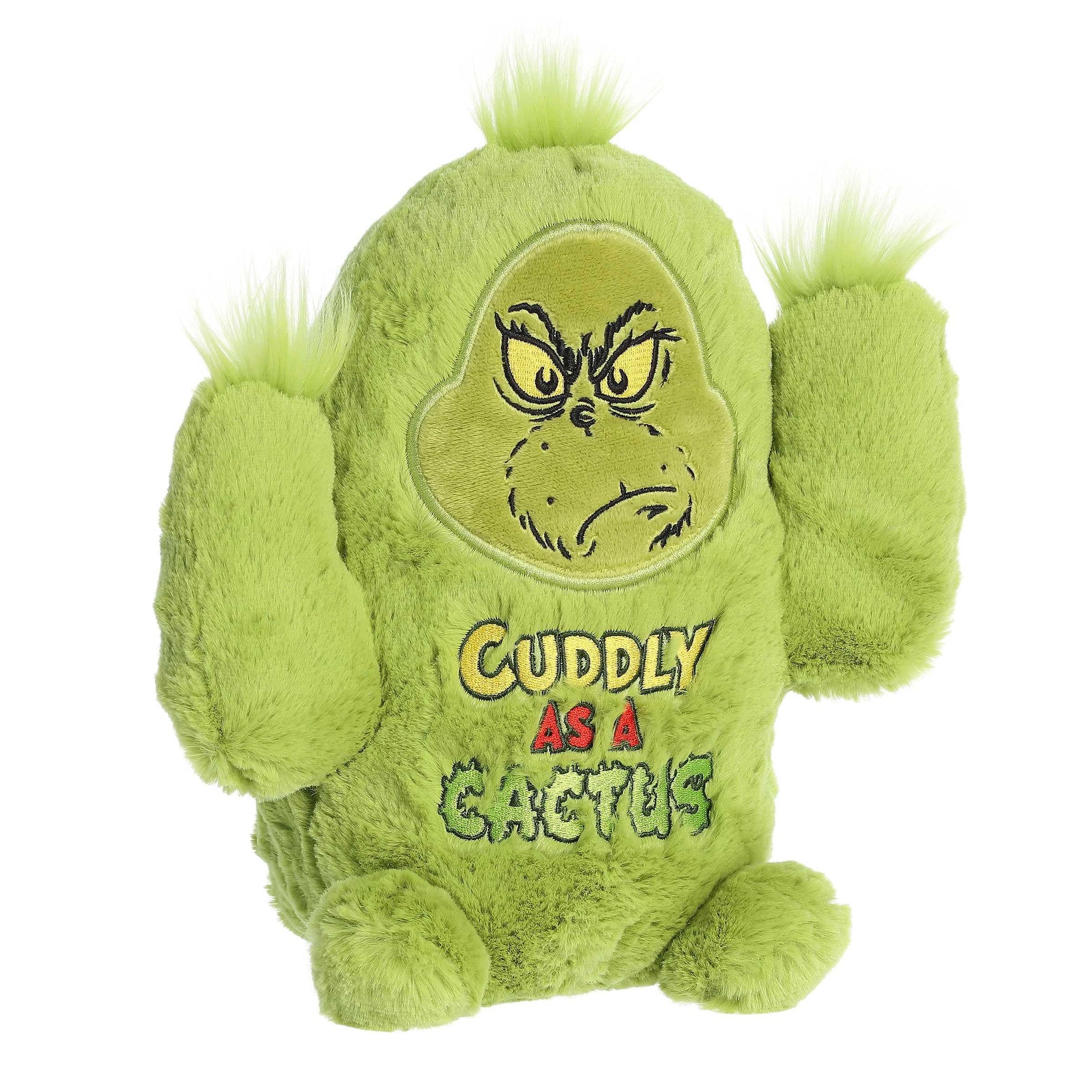 Aurora® Whimsical Dr. Seuss™ Prickly Grinch Stuffed Animal - Officially Licensed Plush for Imaginative Play - Perfect for Kids and Adults - Green 9.5