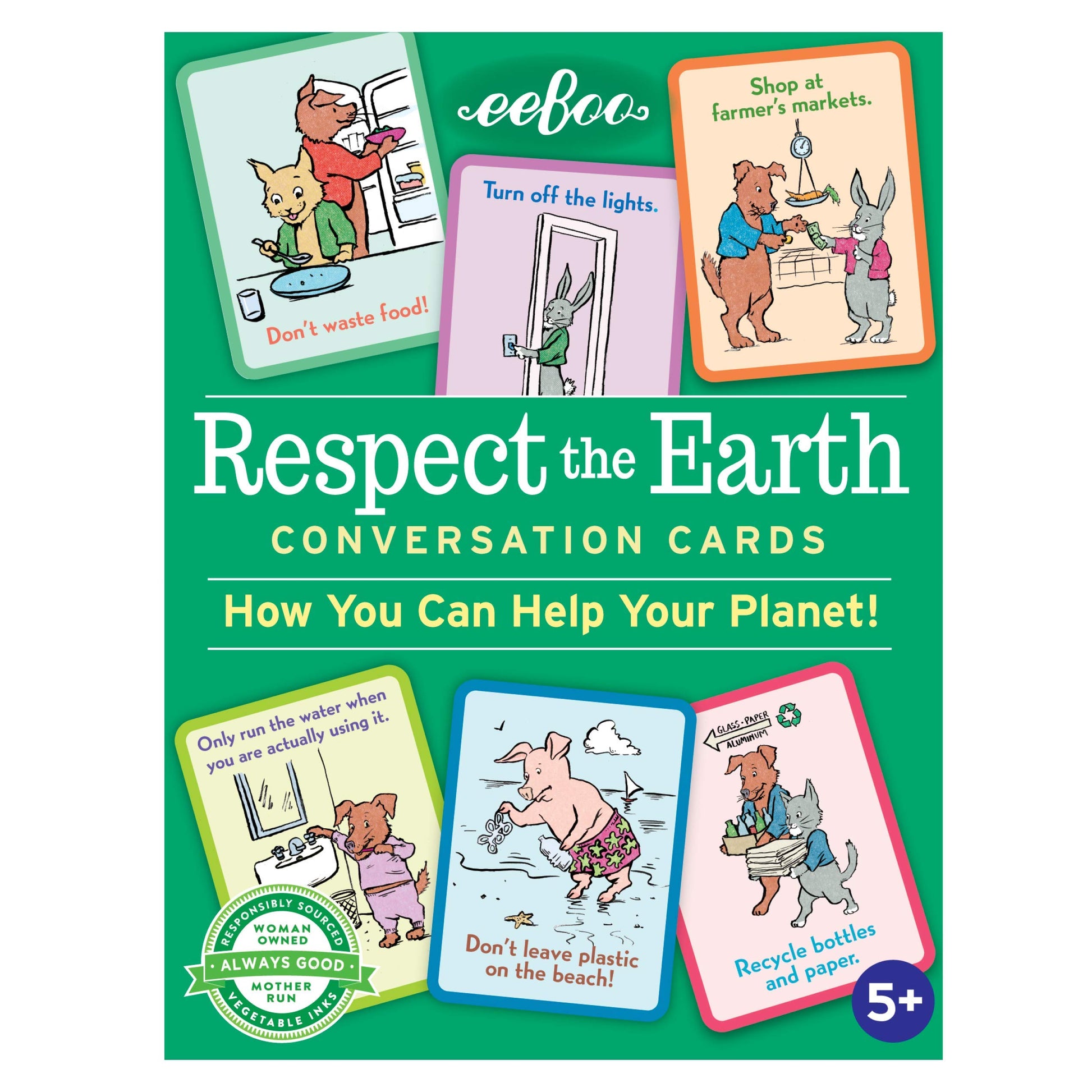 eeBoo: Respect The Earth Conversation and Educational Flash Cards, Helps Children Cultivate Kind Behavior, Responsibilities, and Respect for Others