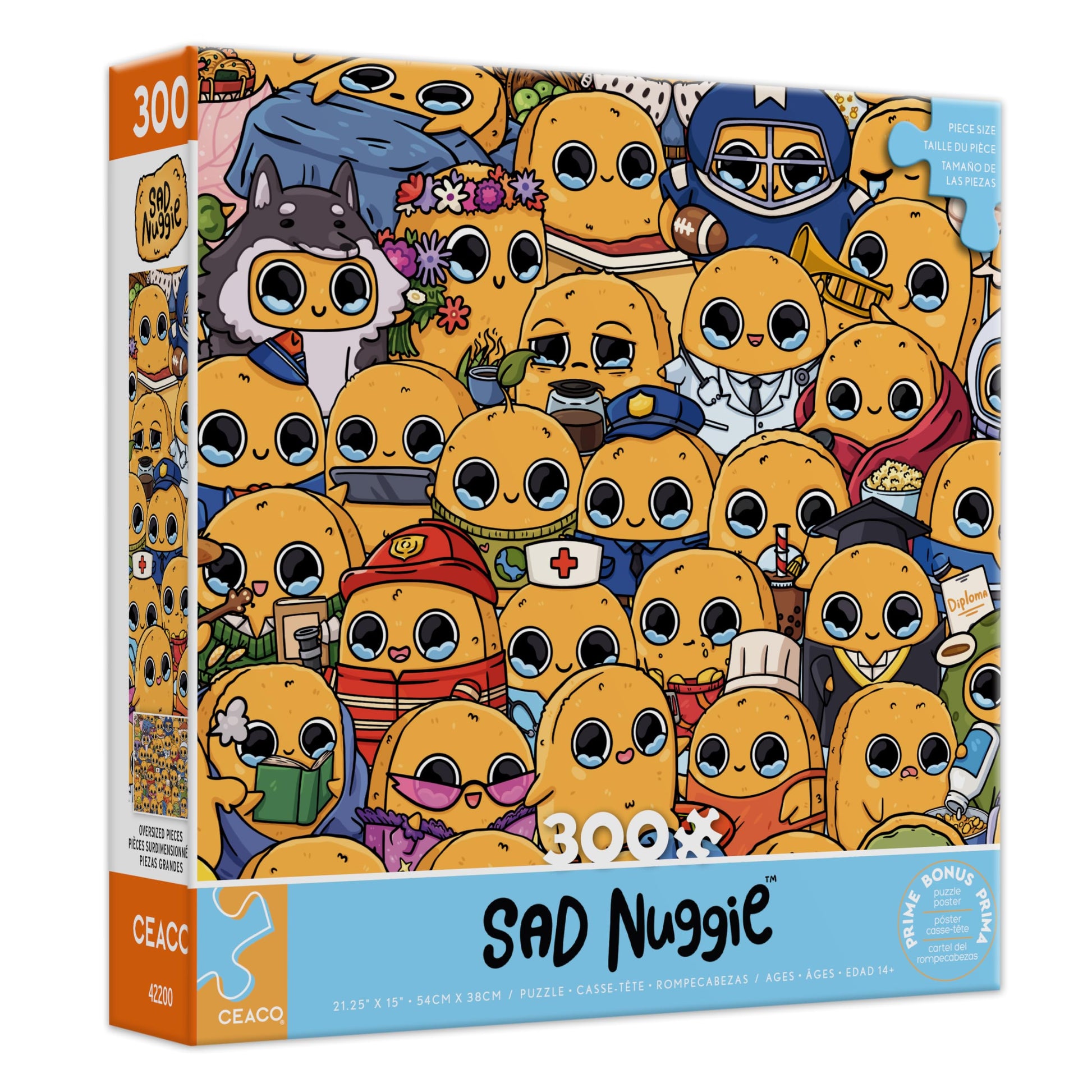 Ceaco - Sad Nuggie Cute & Funny - 300 Large Piece Jigsaw Puzzle for Adults