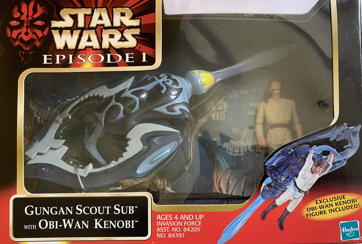 Star Wars Episode I GUNGAN SCOUT SUB Vehicle with Exclusive Obi Wan Kenobi Action Figure