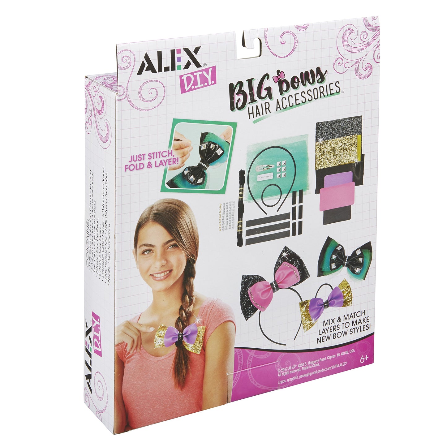 Alex DIY Big Bow's Hair Accessories Kids Art and Craft Activity