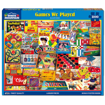 White Mountain 1000 Piece Jigsaw Puzzle, The Games We Played