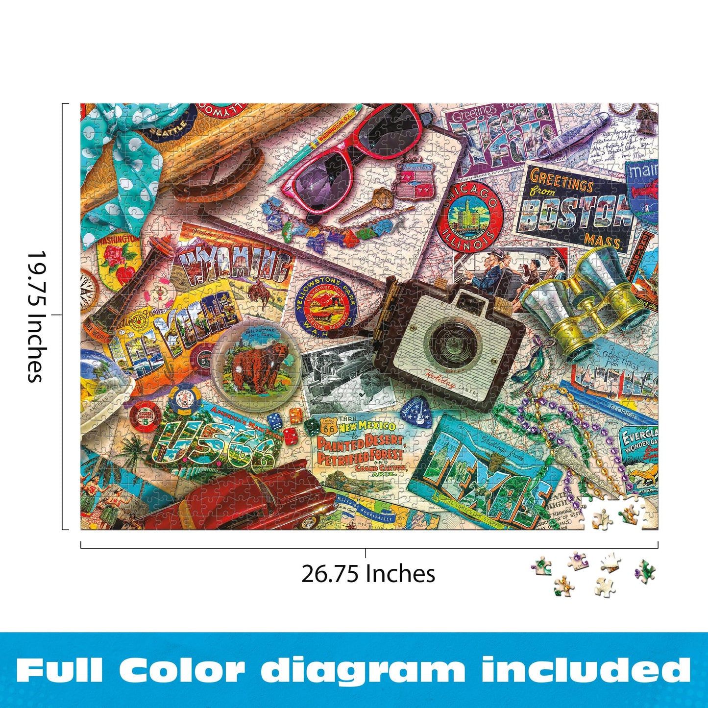 Buffalo Games - Aimee Stewart - Vintage USA - 1000 Piece Puzzle for Adults