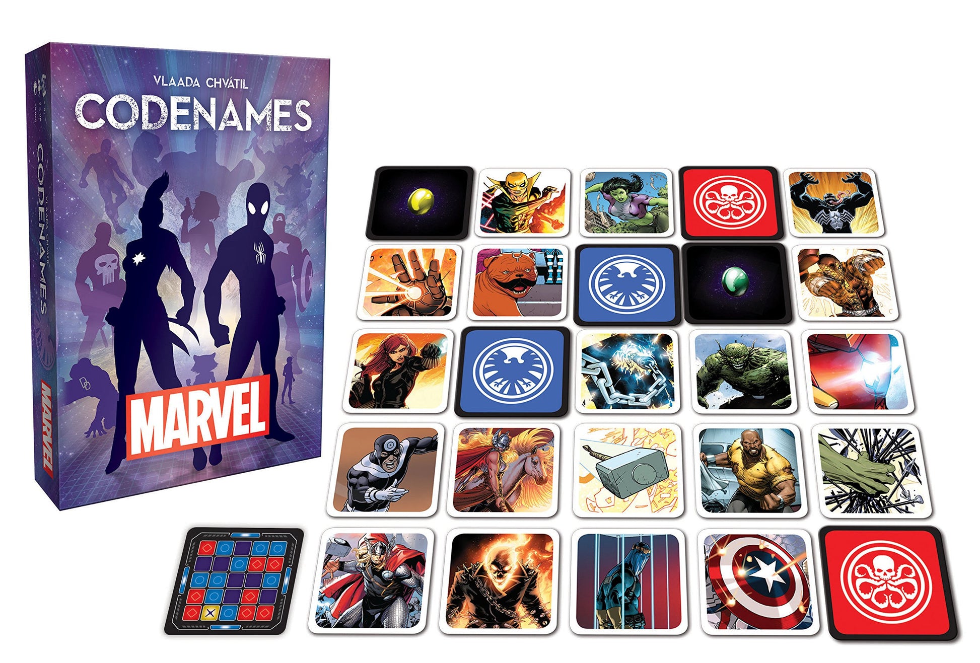 USAopoly Marvel Codenames | Based On The Hit Social Word Game Codenames | Relive Memorable Moments From The Marvel Comic Universe | Fun Board Game