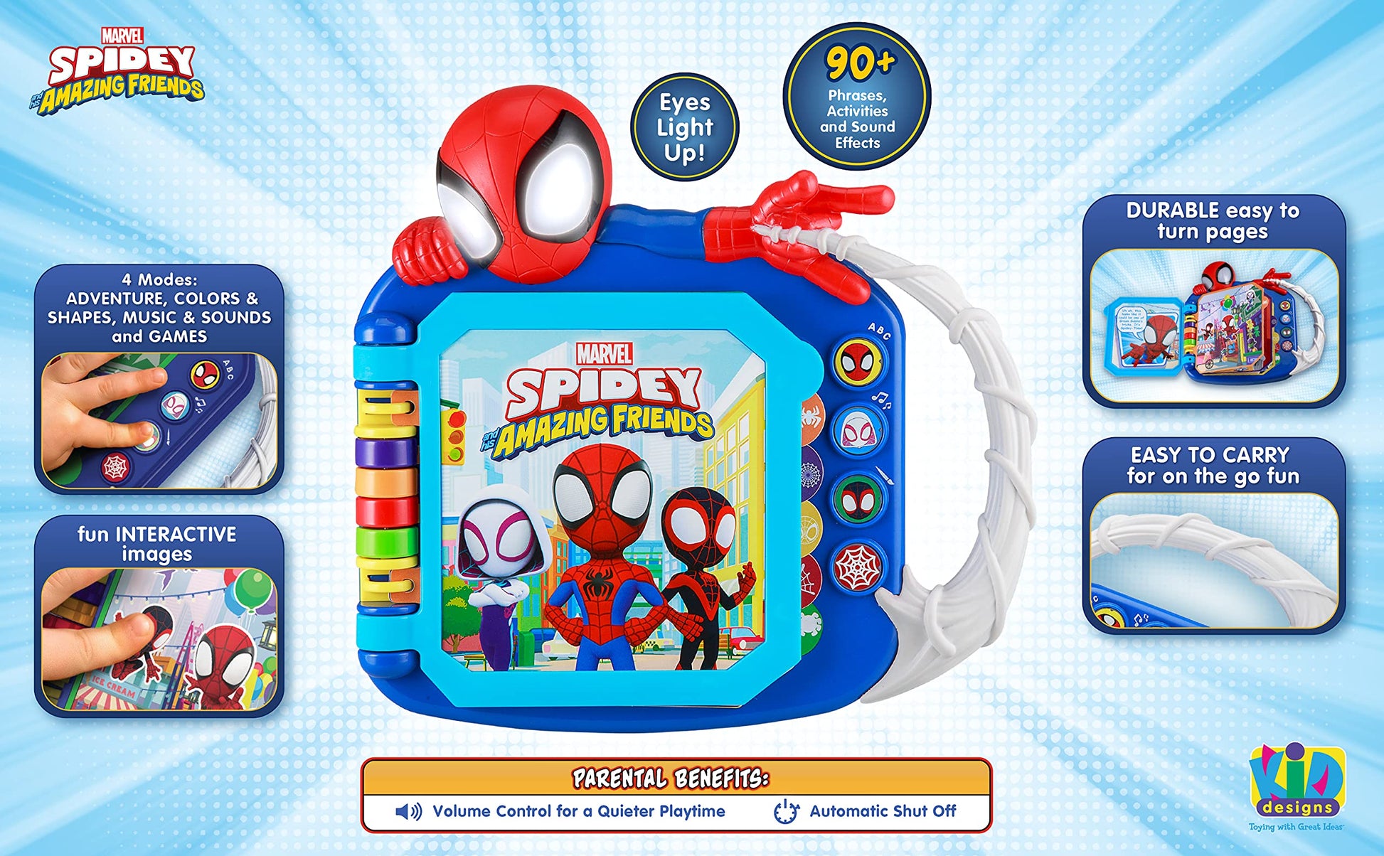 Spidey and His Amazing Friends Kids Book, Learning Toys for Toddlers 3+
