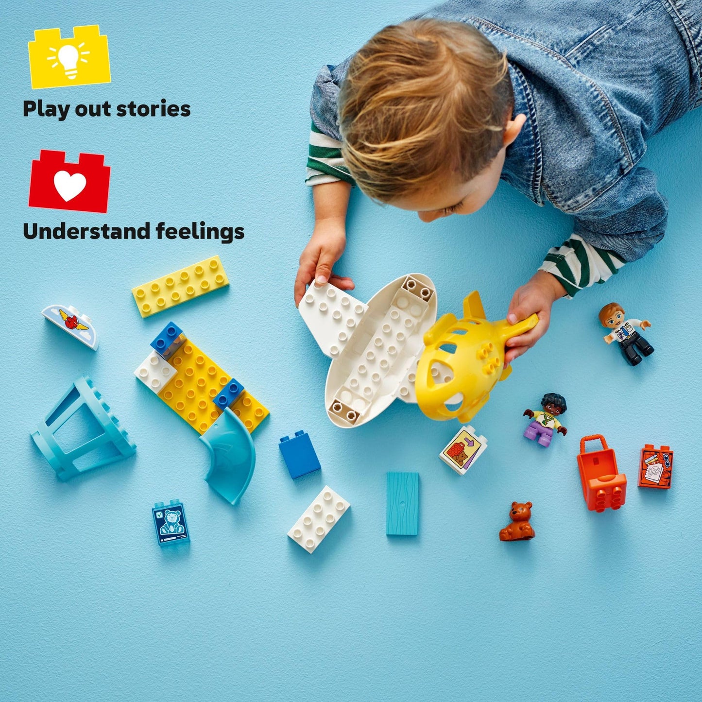 LEGO DUPLO Town First Time at the Airport Building Toy - Learning Play Set for Boys & Girls Ages 1.5+ - Little Ones Use Building Blocks to Explore