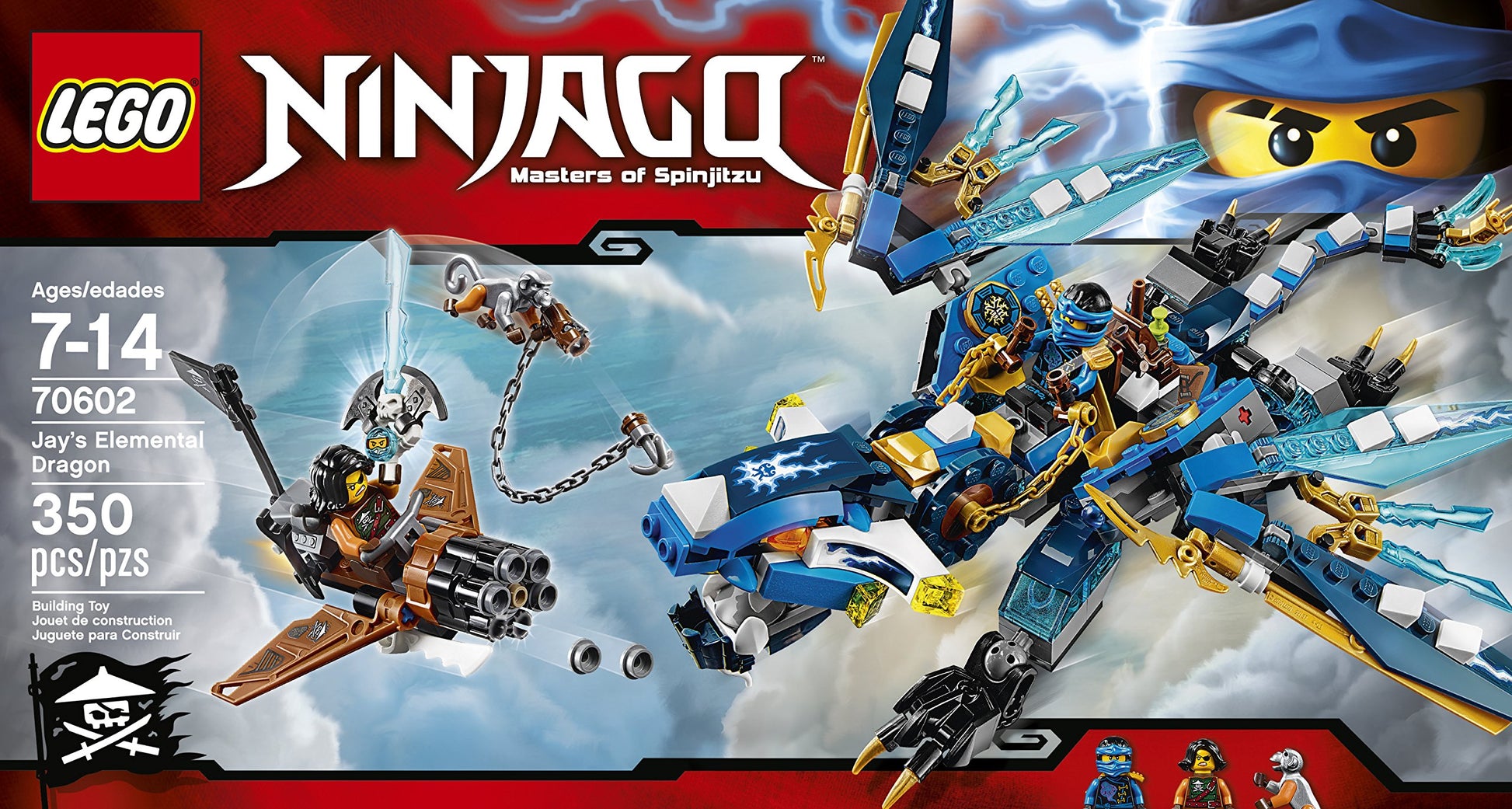 LEGO Ninjago Jay's Elemental Dragon 70602 Building Kit (350 Piece)