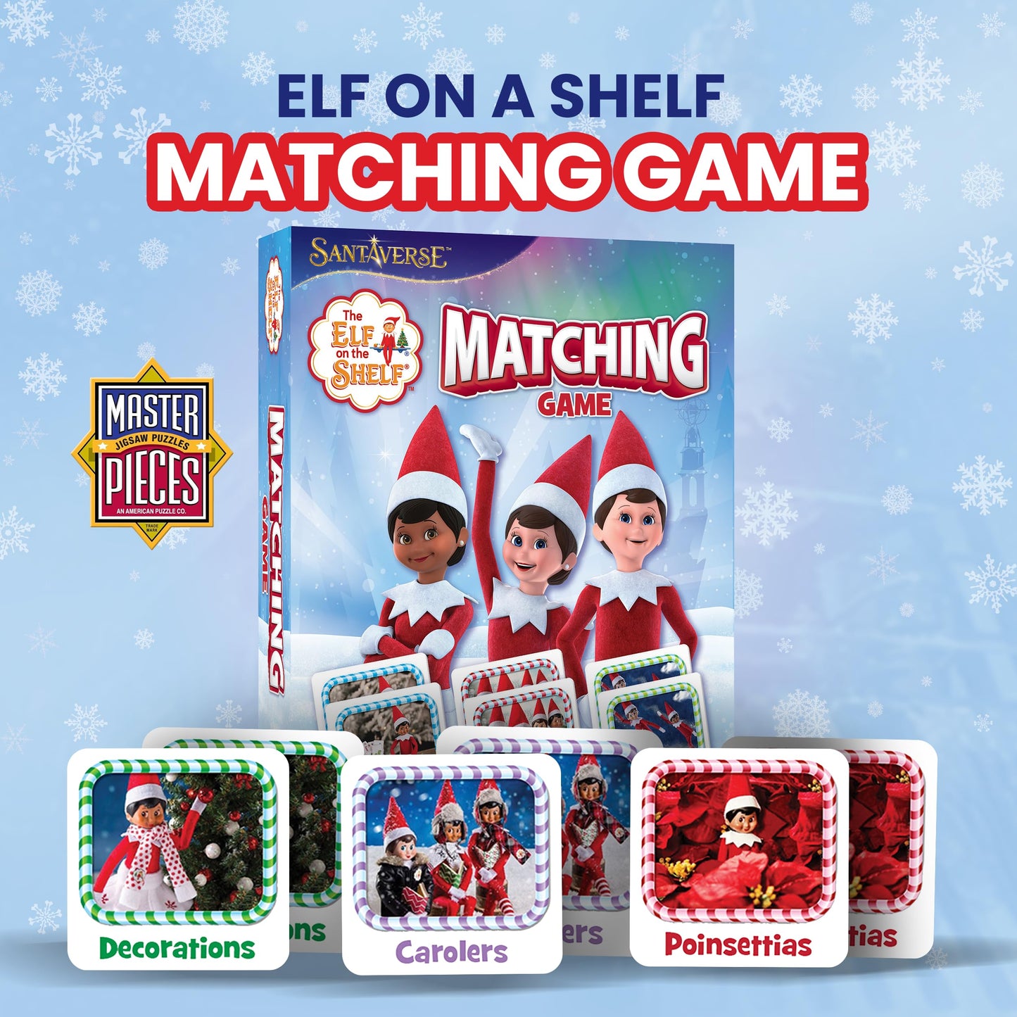 MasterPieces Officially Licensed Elf on The Shelf Picture Matching Card Game for Kids and Families
