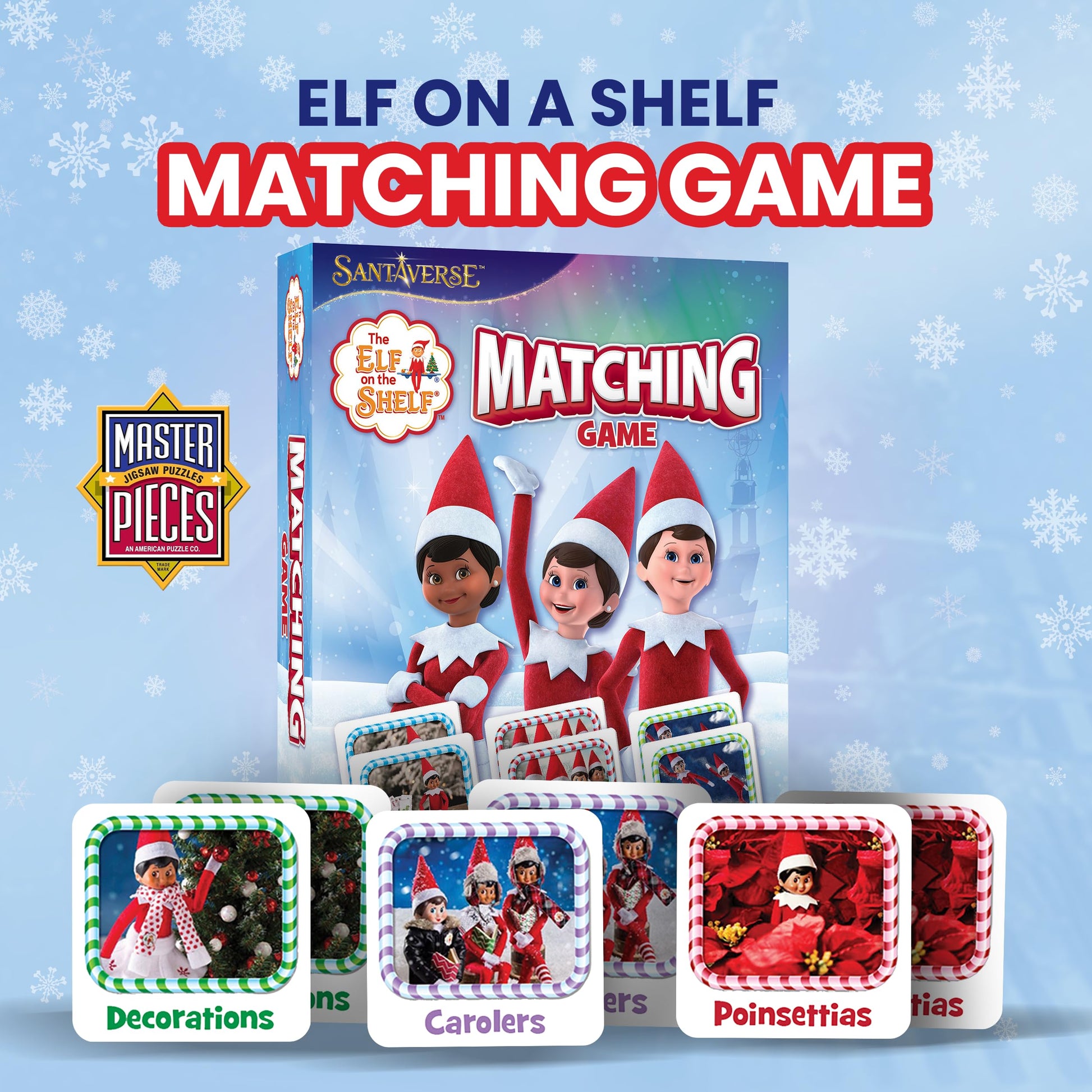 MasterPieces Officially Licensed Elf on The Shelf Picture Matching Card Game for Kids and Families