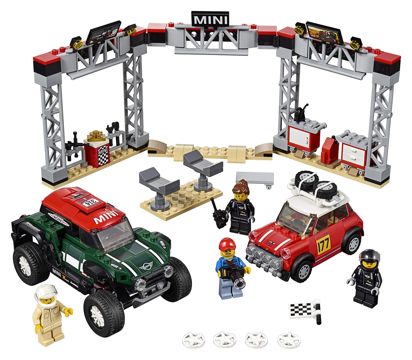 LEGO Speed Champions 1967 Mini Cooper S Rally and 2018 MINI John Cooper Works Buggy 75894 Building Kit (481 Pieces)