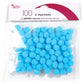 Cousin DIY Blue Light 1/2 inch Poms, 100 Pack