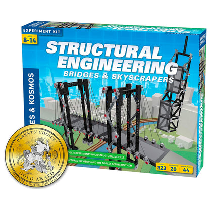 Thames & Kosmos | Structural Engineering: Bridges & Skyscrapers | Science & Engineering Kit | Build 20 Models | Learn about Force, Load, Compression