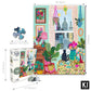 500 Piece Puzzle for Adults Hygge Collection Cat in Window Rhi James Blueboard Jigsaw and Candle by KI Puzzles
