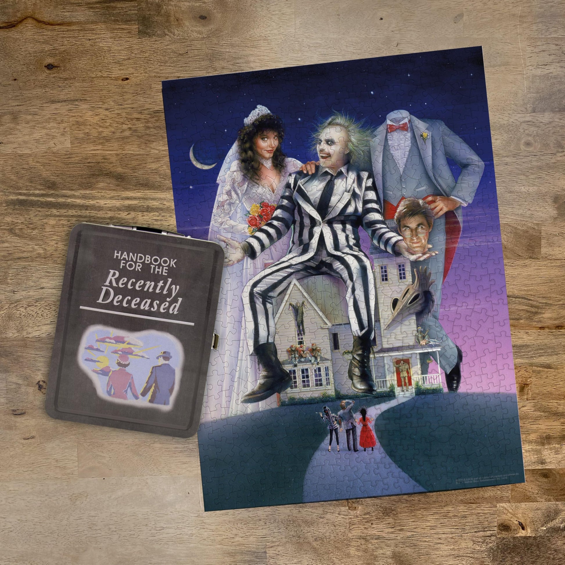 AQUARIUS Beetlejuice 500 Piece Jigsaw Puzzle in Tin Box