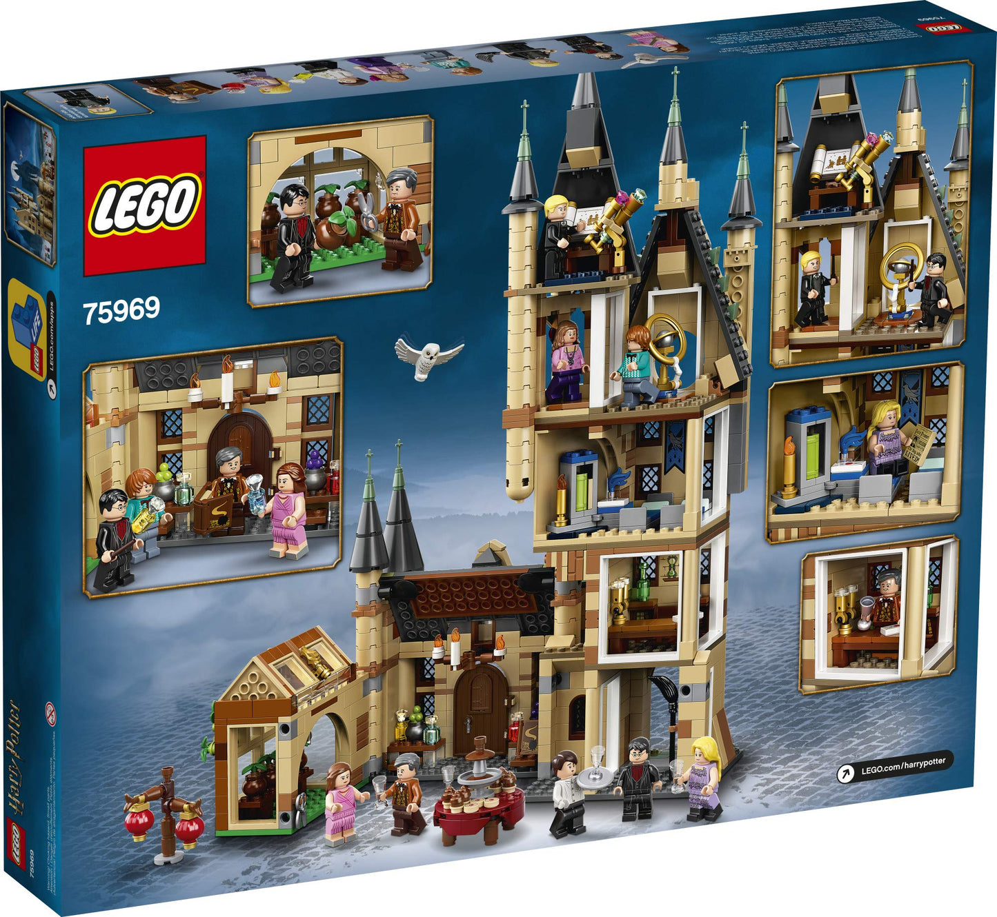 LEGO Harry Potter Hogwarts Astronomy Tower 75969, Castle Toy Playset with 8 Character Minifigures Including Harry Potter and Draco Malfoy, Wizarding