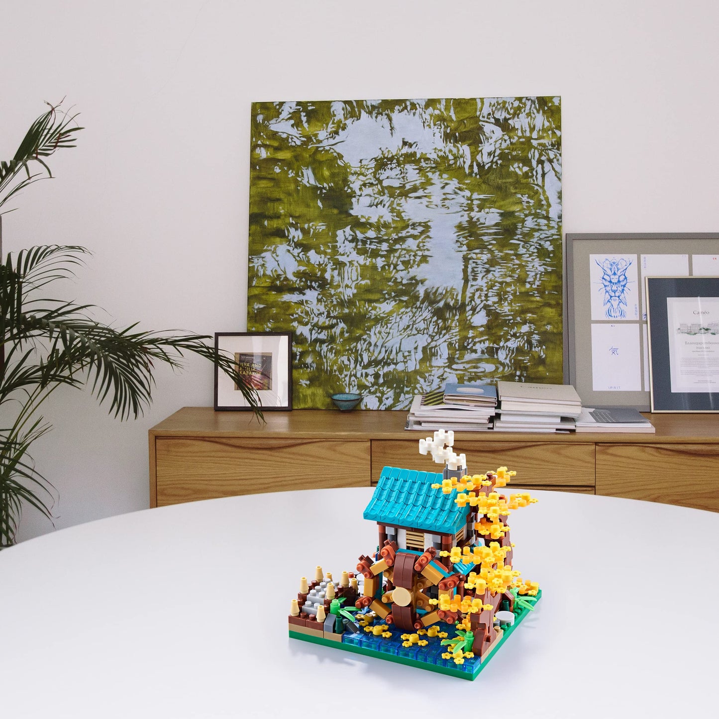 Autumn Architecture Flower Treehouse Micro Blocks Building Sets for Adults Tree and Plants Mini Bricks Modle Kit Creative DIY Gift