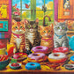 300 Piece Puzzles for Adults Kids Ages 6-8 8-12 - Kittens and Donuts
