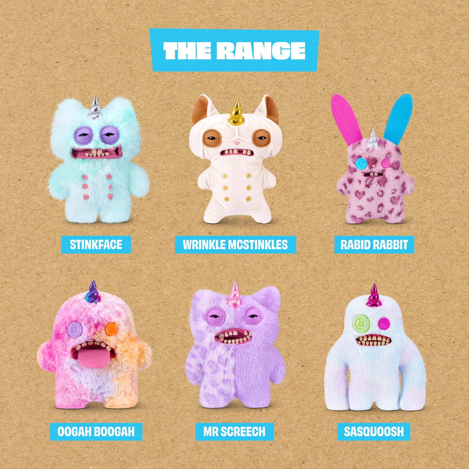 Fuggler Fugglercorns 9 Inch Plush Collectible Toy (Stinkface) by ZURU Featuring Funny Ugly Monster Unicorn Designs with Glitter Details, Human?Like