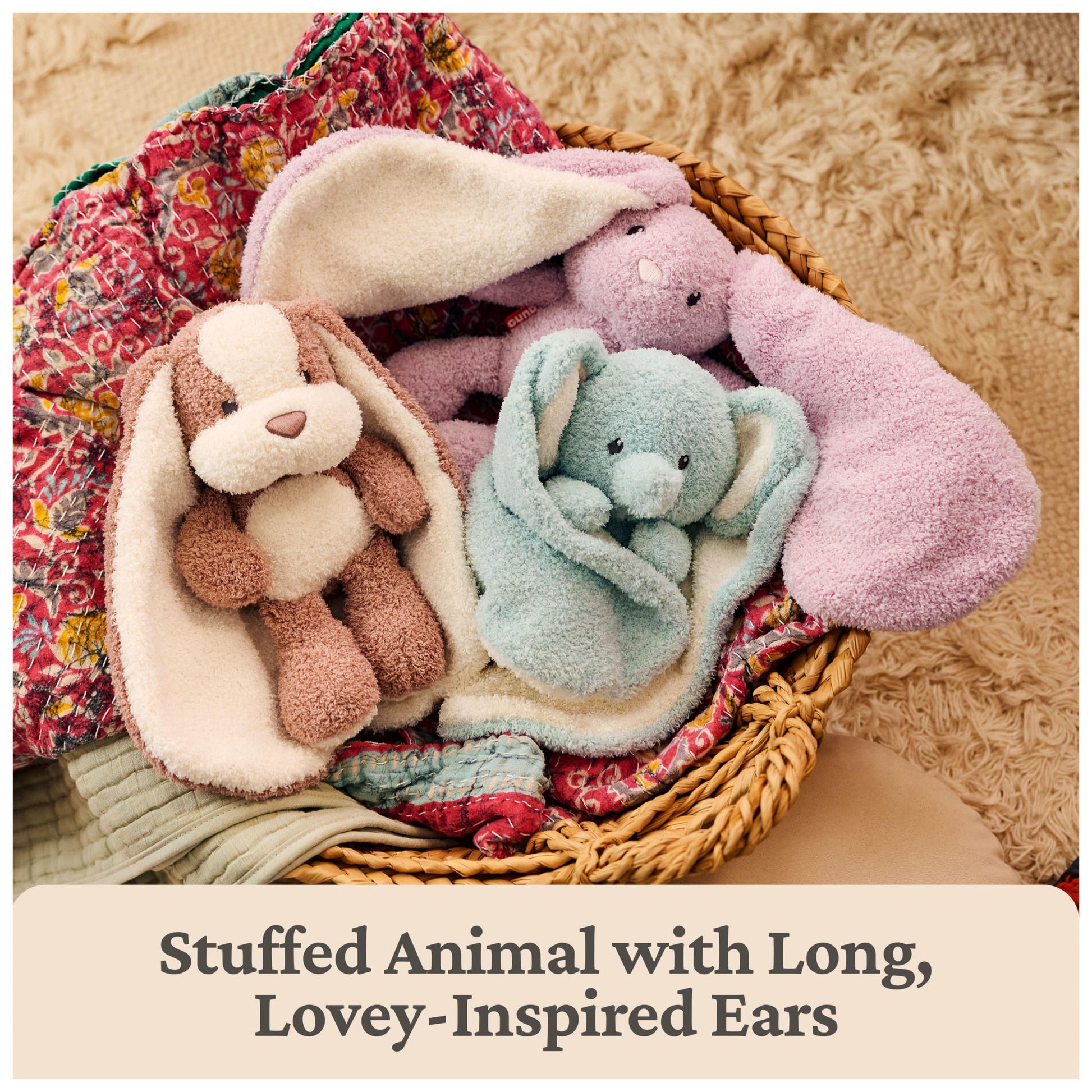 GUND Baby Blankie Pals Bunny 6-Inch Stuffed Animal with Lovey for Ages 0+