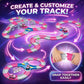 168 PCS Pink Magic Bendable Race Track Toy, Snap Together Create a Road Flexible Track Car Set for Toddlers, Kids, Boys, and Girls