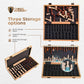 15 Inch Magnetic Wooden Chess Set for Adults & Kids - Folding Travel Chess Board with Handcrafted Staunton Pieces, Extra Queens, and Storage Slots