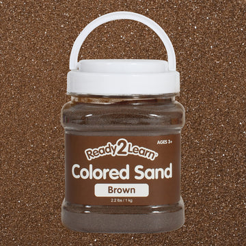 READY 2 LEARN Colored Sand - Brown - 2.2 lbs - Play Sand for Kids - Perfect for Arts and Crafts, Sensory Bins, Wedding Decorations and Vase Filler