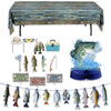 Havercamp Fishing Party Decorations Kit! Includes:1 Lg. Bass Centerpiece, 1 String of Fish Banner, 12 Fun Photo Props, and 1 Plastic Reusable