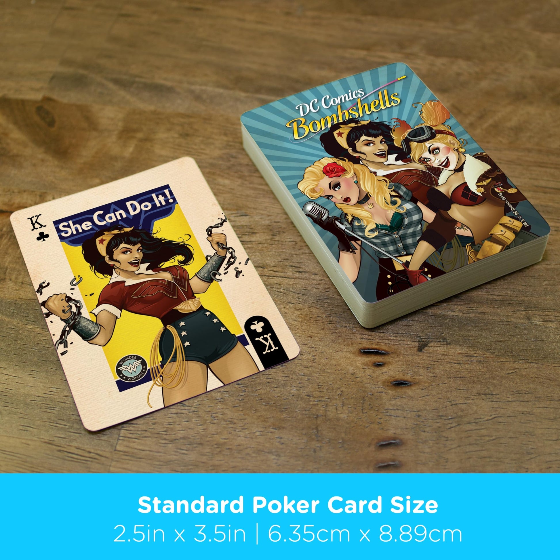 AQUARIUS DC Comics Bombshells Playing Cards - Bombshells Themed Deck of Cards for Your Favorite Card Games - Officially Licensed DC Comics Merchandise