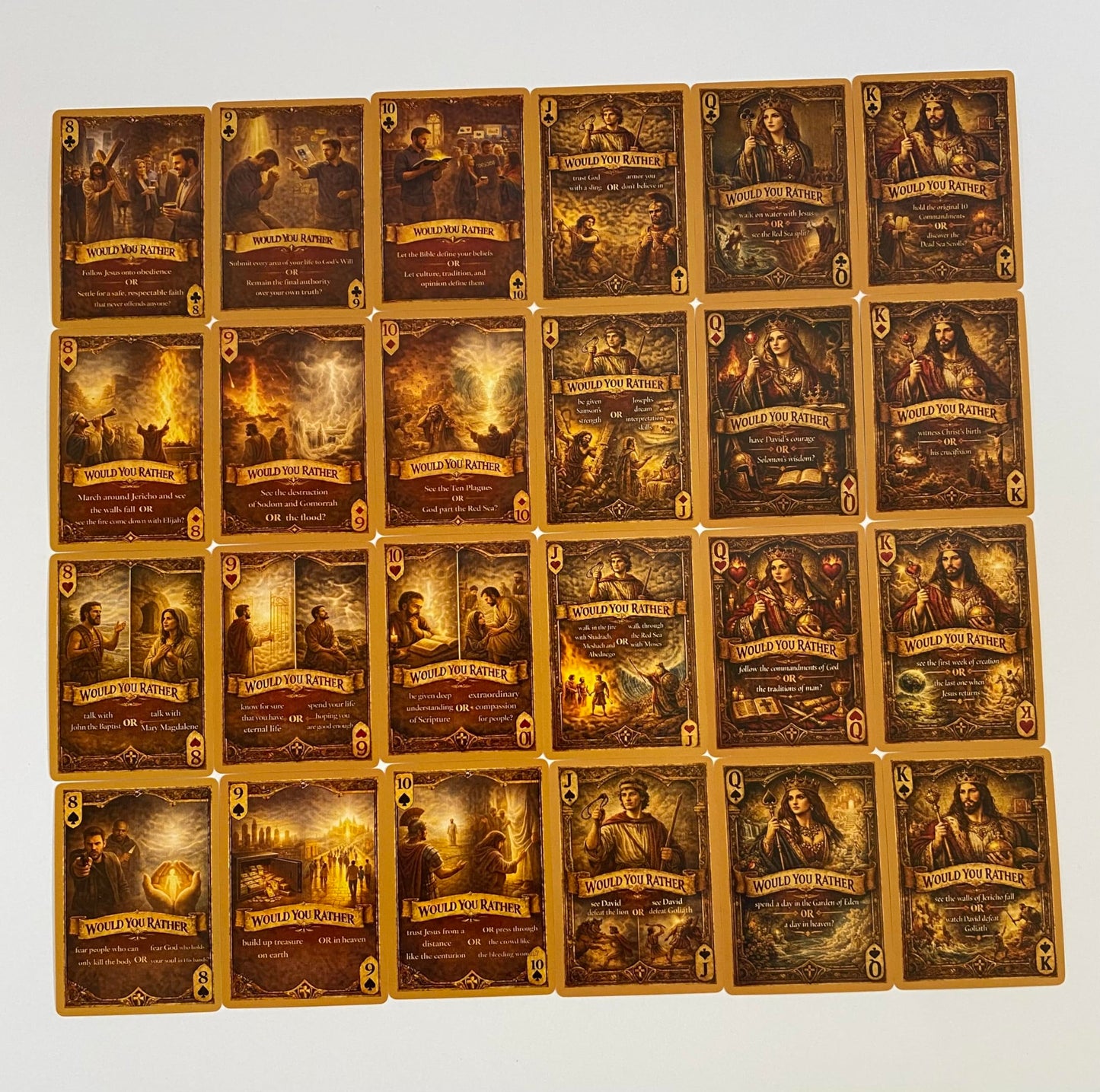pick your path Christian Card Game - 52 Faith-Based Would You Rather Questions-Poker Cards with Beautiful Artwork.