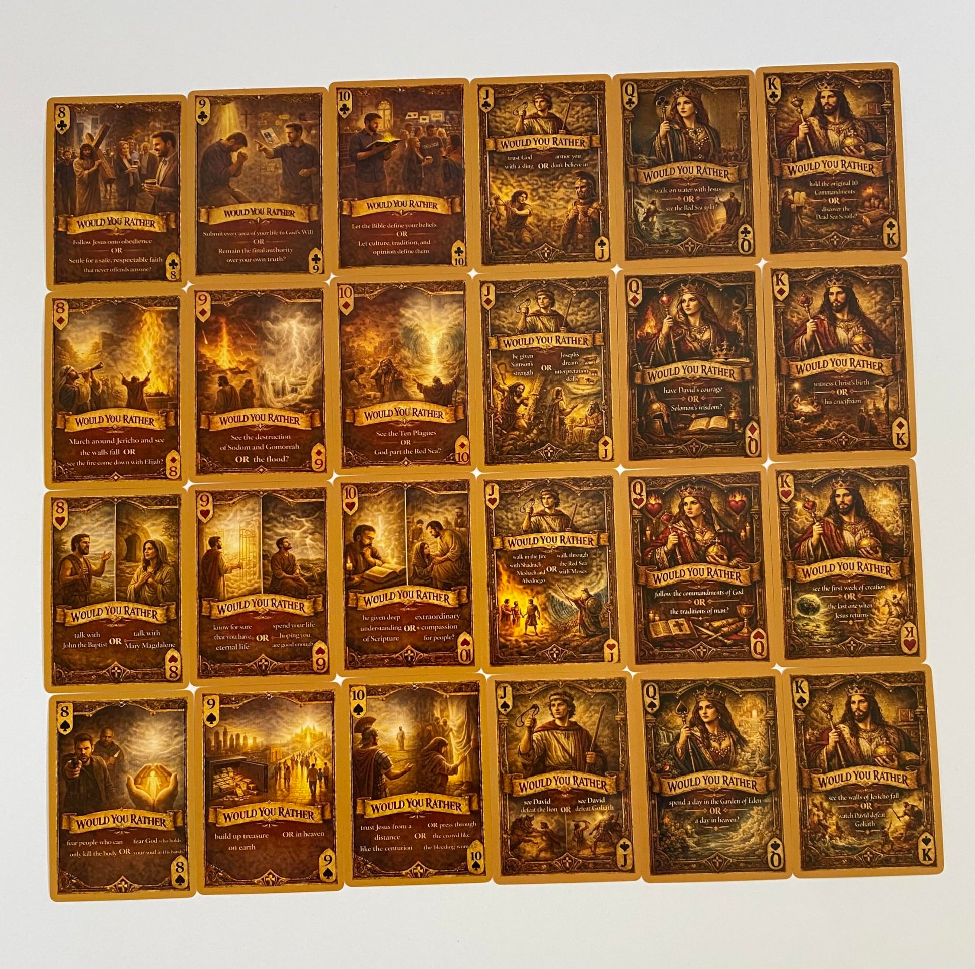 pick your path Christian Card Game - 52 Faith-Based Would You Rather Questions-Poker Cards with Beautiful Artwork.