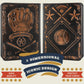 Baseball Card Binder - Stunning 3D Raised & Hand Colorwashed PU Leather Binder - 9 Pocket Album w Zipper - 360 Side Loading Sleeves Book for Baseball
