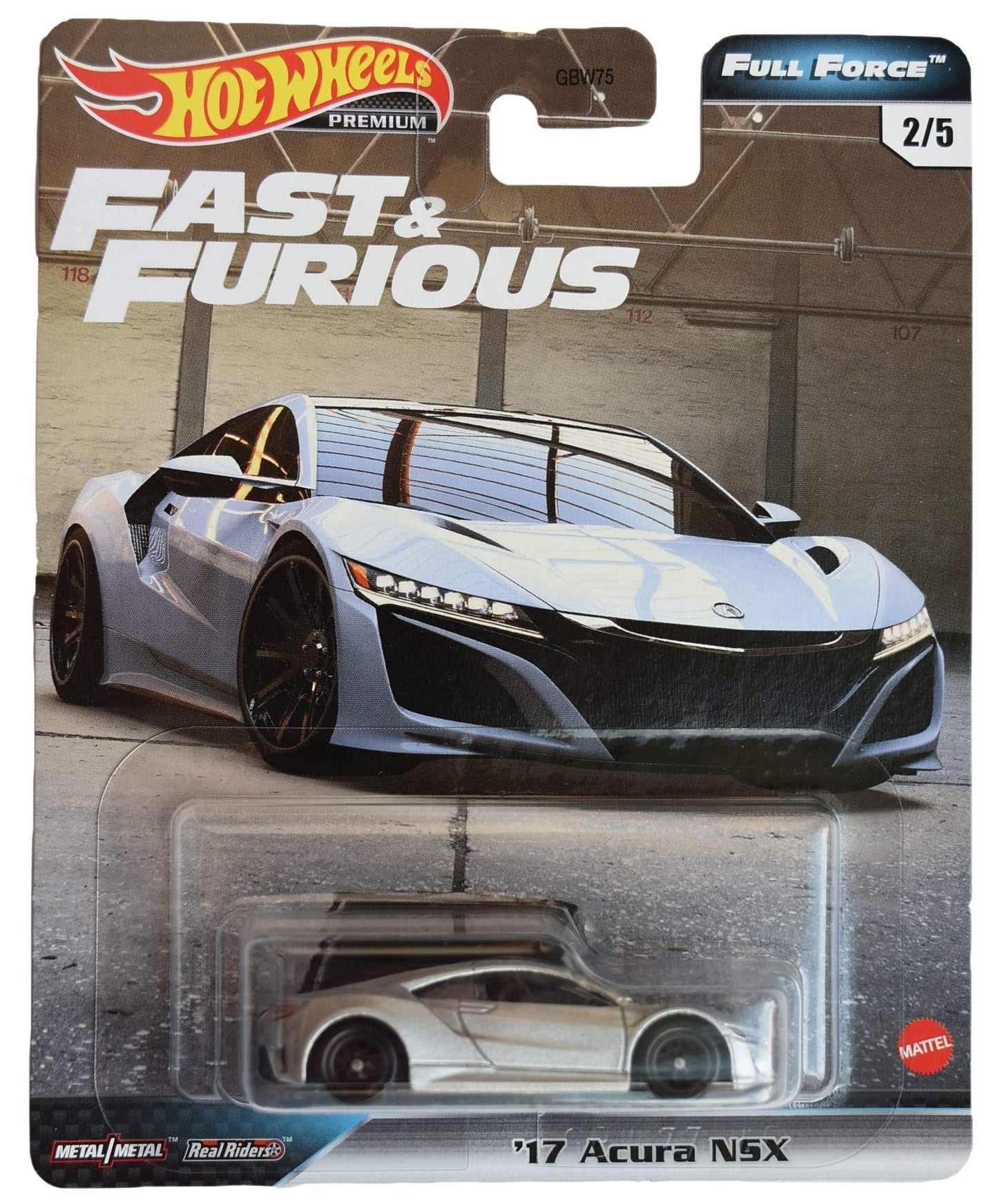 Hot Wheels '17 Acura NSX, [Silver] Fast & Furious Full Force 2/5