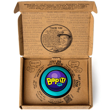 GETMOVIN SPORTS - BOP IT - Special 25th Anniversary Inventor Edition, Gift Ready Mailer Box, Retro Throw Back Colors, Perfect Family Game, for Adults