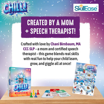 SkillEase CHILL Anger Management for Kids, Ages 5-9, Therapy Games, Social Emotional Learning, Fun Social Skills Board Game for Therapists & Families