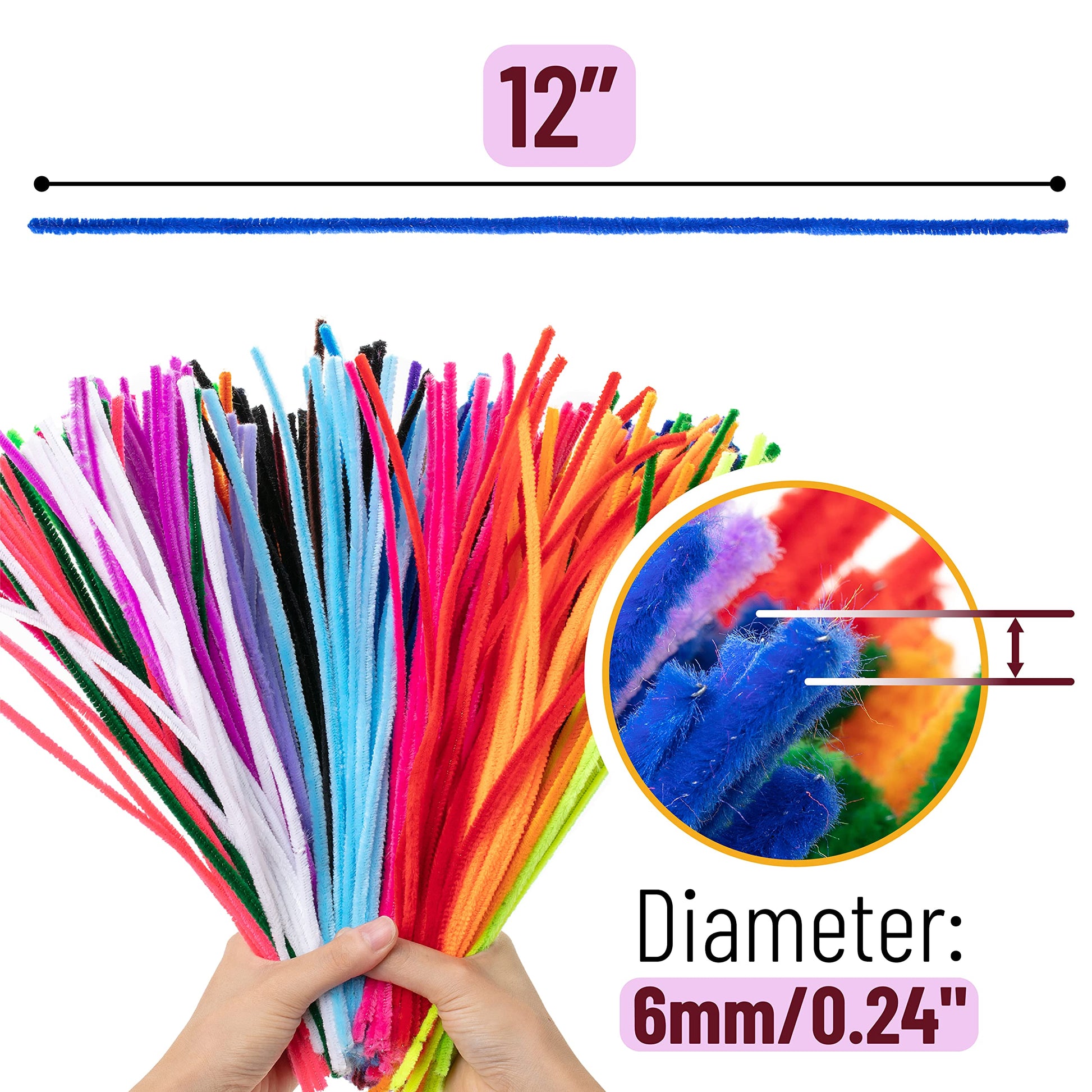 Mr. Pen- Pipe Cleaners, 324 pcs, 27 Colors, Chenille Stems