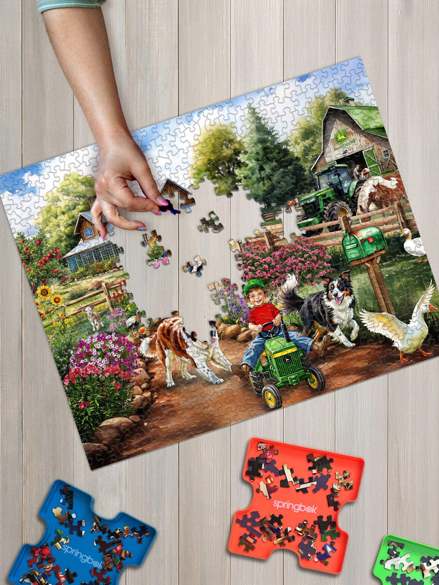 Springbok John Deere Life on the Farm 500 Piece Jigsaw Puzzle for Adults