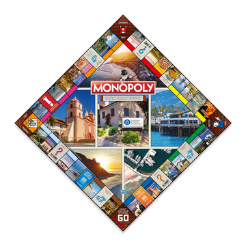 Monopoly Board Game Santa Barbara Edition: 2-6 Players Family Board Games for Kids and Adults, Board Games for Kids 8 and up, for Kids and Adults