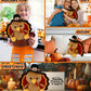 DolliBu Super Soft Pilgrim Turkey Stuffed Animal - Cute Thanksgiving Plush Toy to Give Thanks, Fall Harvest Decor Table Centerpiece - 10 Inches