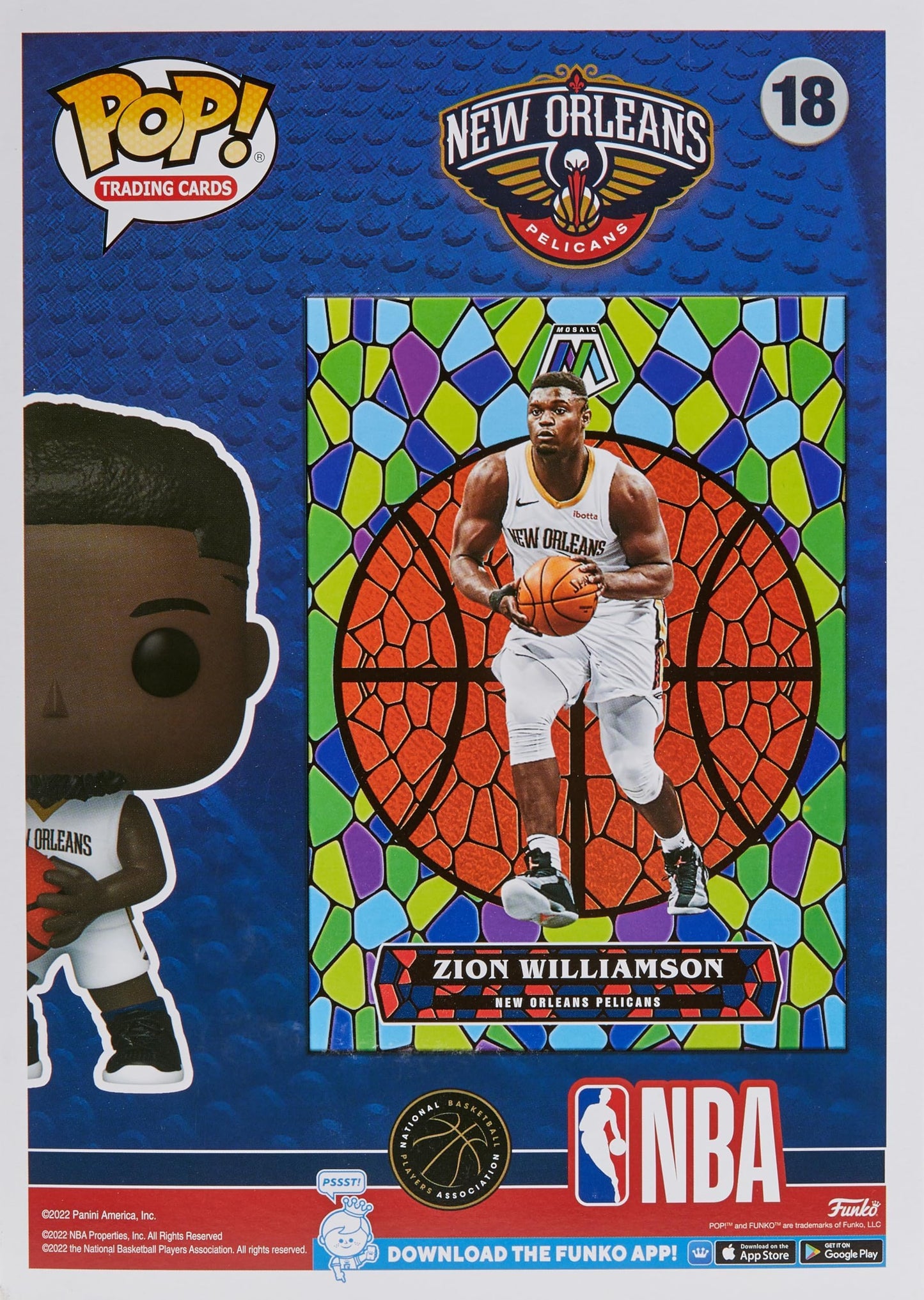 Funko Pop! Trading Cards: NBA - Zion Williamson, New Orleans Pelicans (Mosaic)