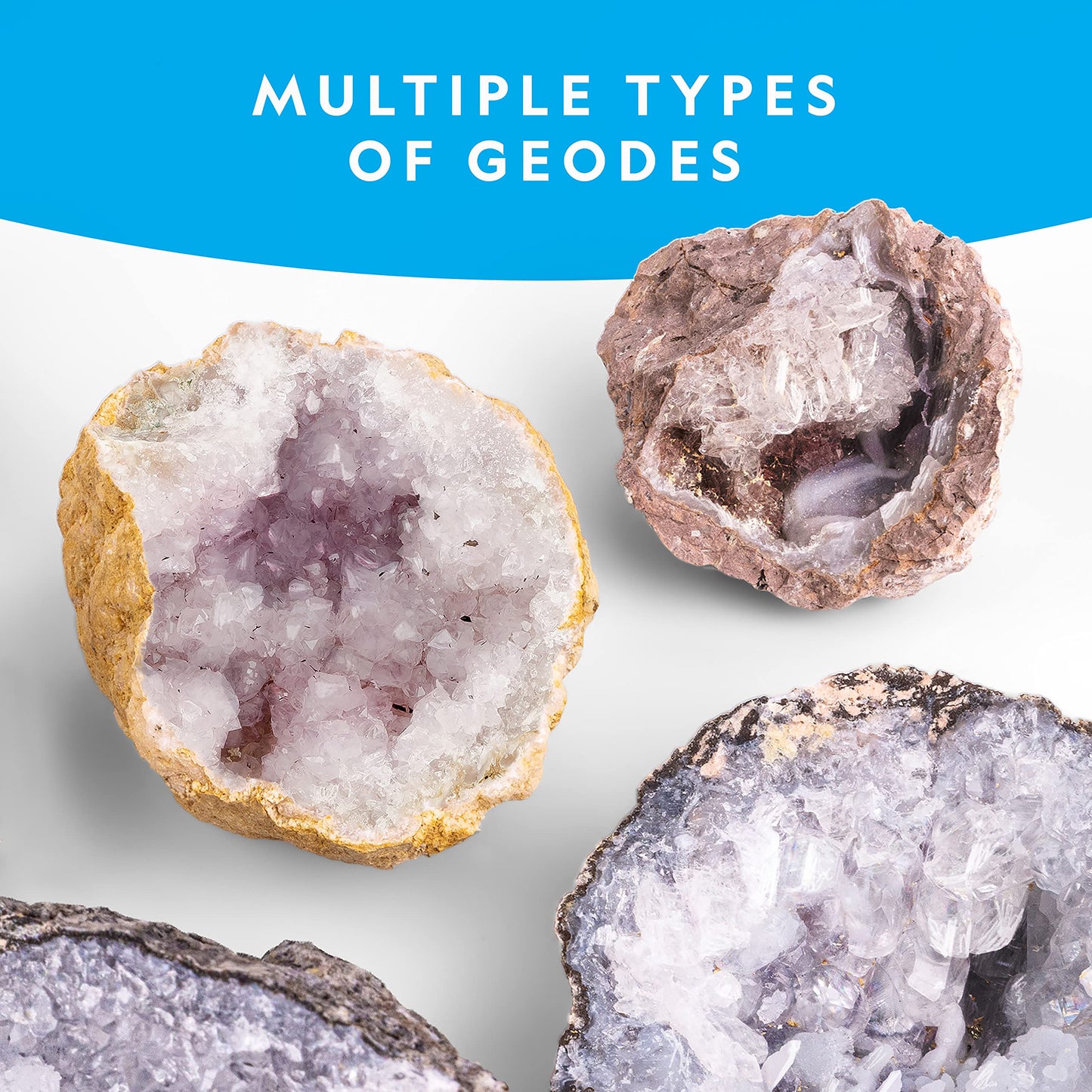 National Geographic Break Open 10 Premium Geodes for Kids Ages 8-12