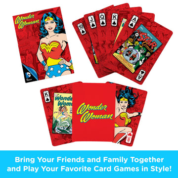 AQUARIUS DC Comics Wonder Woman Playing Cards - Wonder Woman Themed Deck of Cards for Your Favorite Card Games - Officially Licensed DC Comics