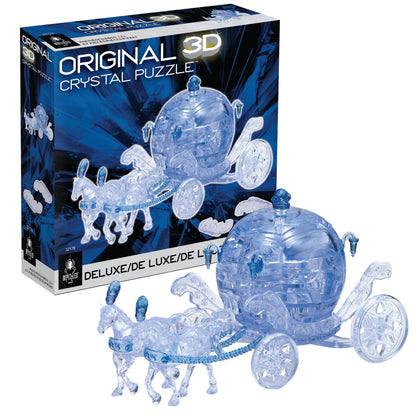 Blue Royal Carriage Crystal 3D Puzzle Deluxe, 67-Pc Brain Teaser Ages 12+
