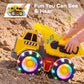 Vroomix JOVA Dump Truck for Toddlers, Construction Toys with Realistic Sounds, LED Light up Wheels, Heavy-Duty Plastic Indoor & Outdoor Beach and Sand