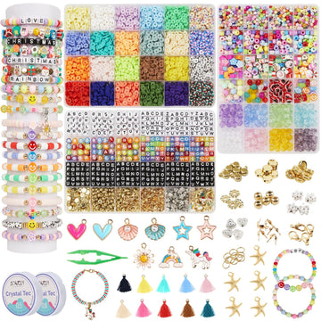 OCARDI Girls Bracelet Making Kit,Friendship Bracelet Kit Gifts for Teen Girls,Clay Beads&Glass Seed Beads&Pony Beads with Charms,Art and Craft Gifts