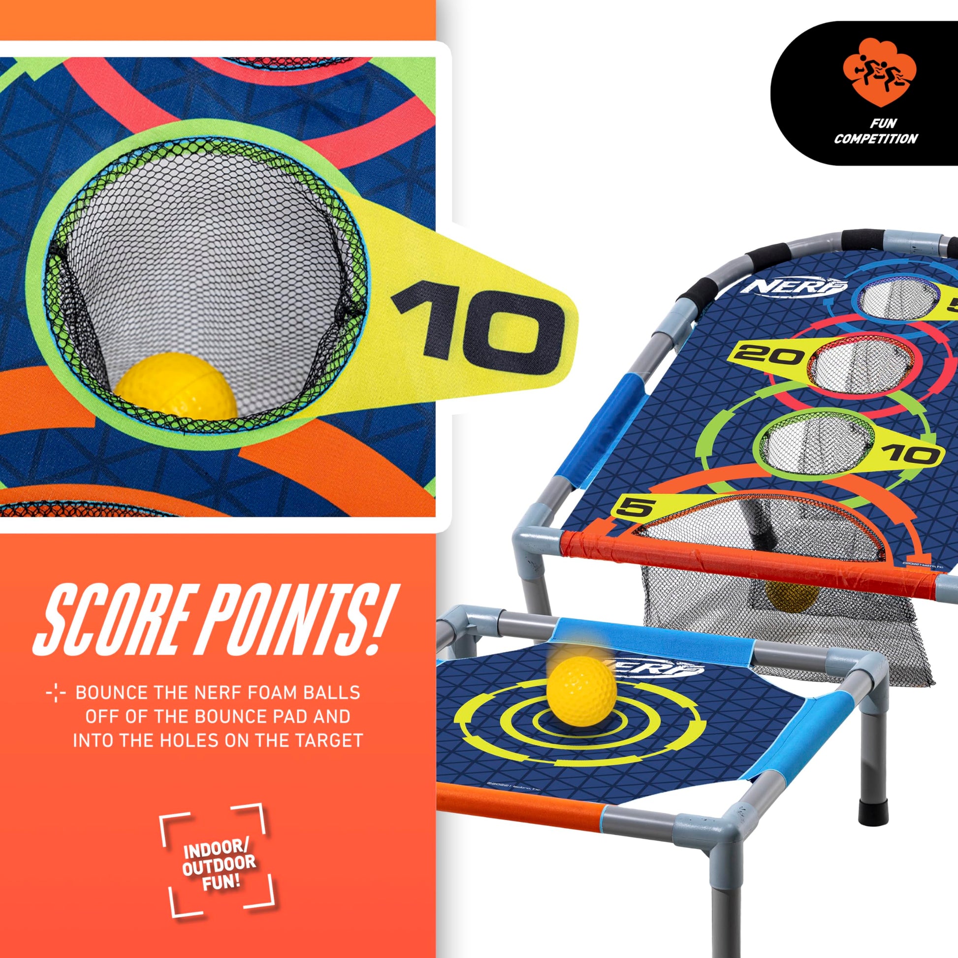 NERF Bounce N Score Target Toss Game Set