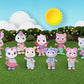 Sunny Days Entertainment Honey Bee Acres Rainbow Ridge Pals - 9 Miniature Flocked Dolls | Small Fantasy Collectible Figures | Pretend Play Toys for