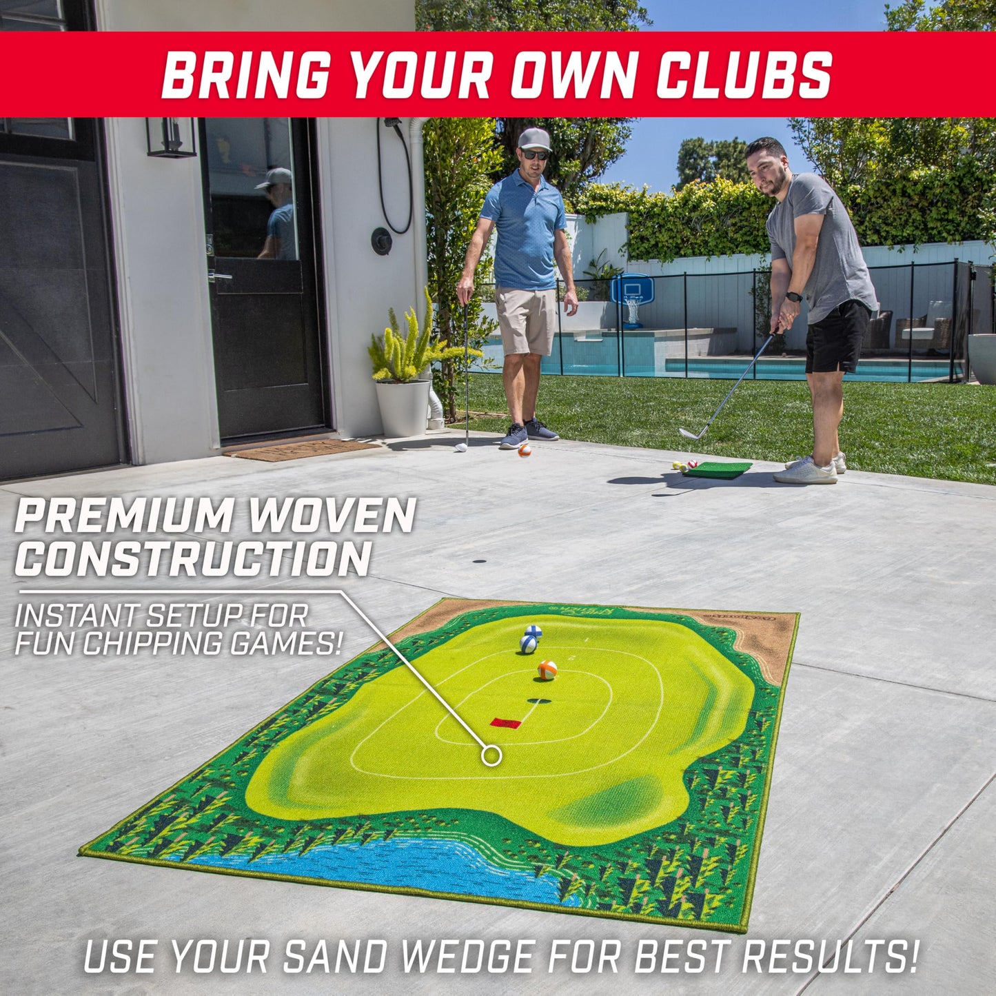 GoSports The Original Chip N' Stick - Giant Golf Games with Balls and Chipping Mat